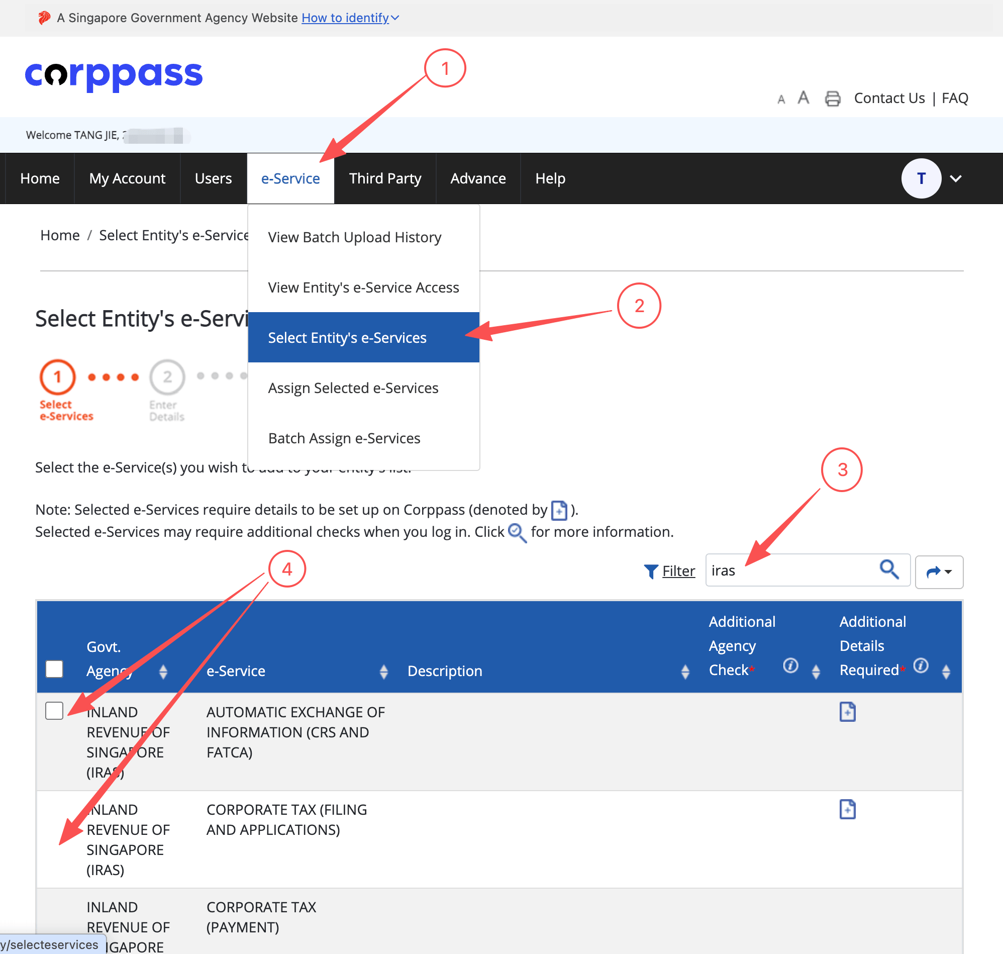Corppass Authorise Third-Party Company